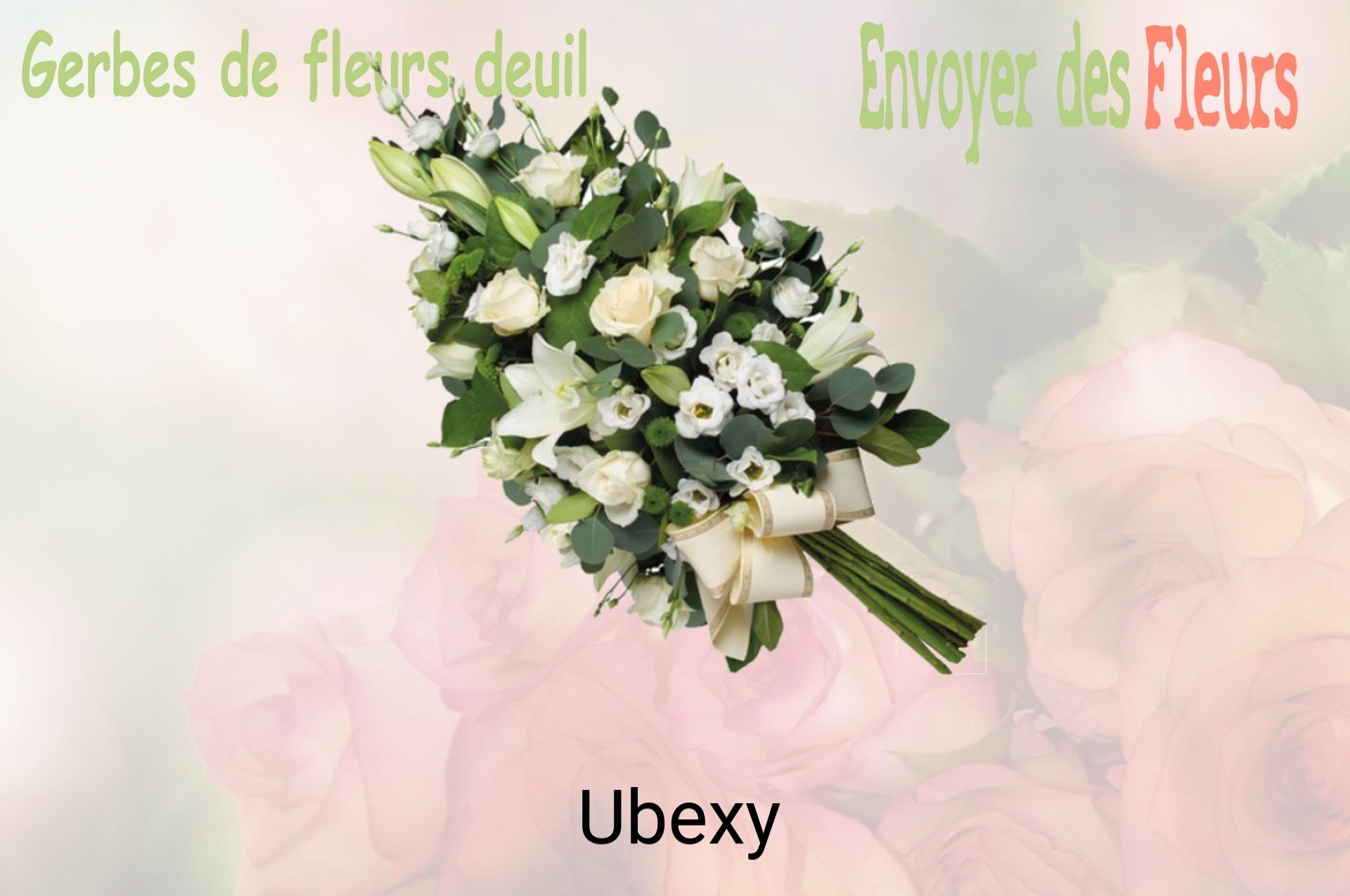 Gerbe de fleurs de deuil livrée à Ubexy